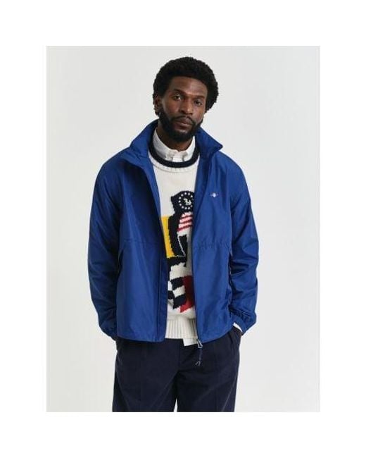 Gant Blue Deep Cobalt Lightweight Windshielder Jacket for men