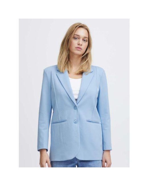 Ichi Blue Della Robbia Kate Oversized Blazer