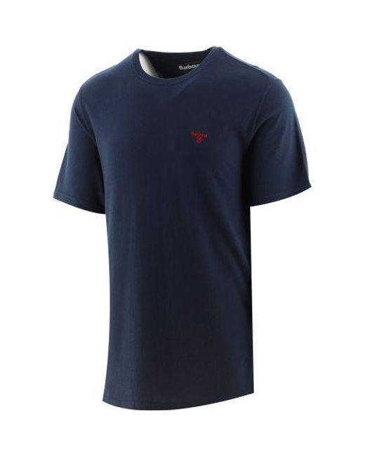 Barbour Blue Essential Sports T-Shirt for men
