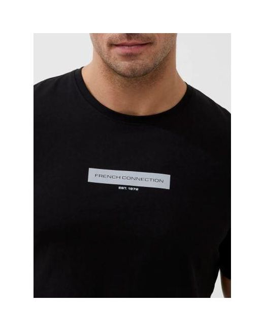 French Connection Black Box Logo Graphic T-Shirt for men