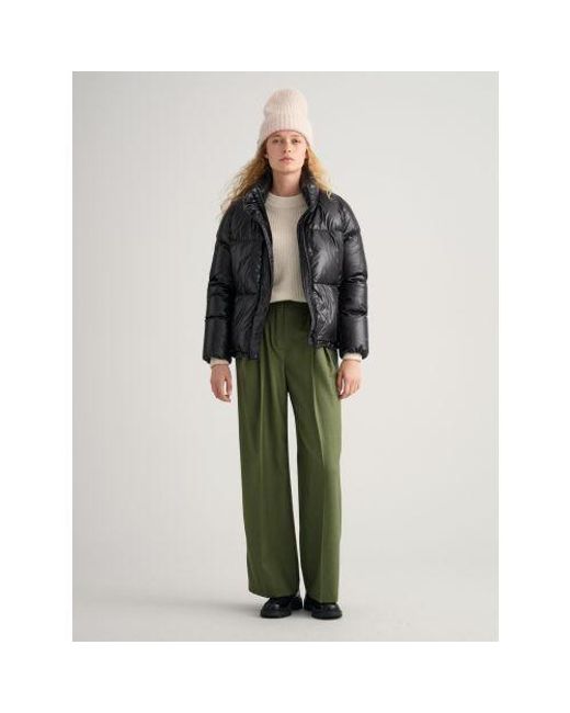 Gant Black Ebony Cropped Down Jacket
