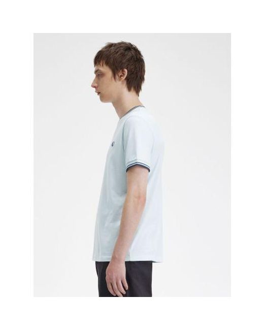 Fred Perry White Light Ice Midnight Twin Tipped T-Shirt for men