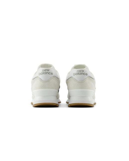 New Balance White Sea Salt 574 Trainer