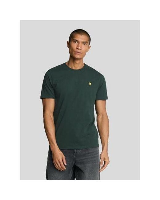 Lyle & Scott Green Deep Plain T-Shirt for men
