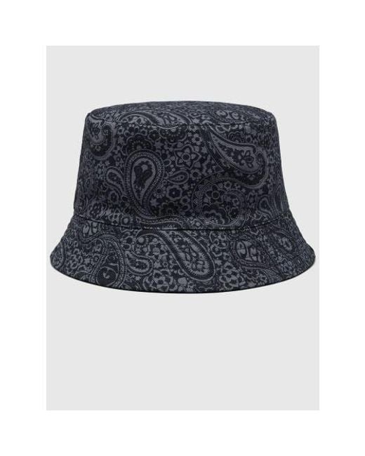 Pretty Green Blue Pretty Tonal Paisley Reversible Bucket Hat for men