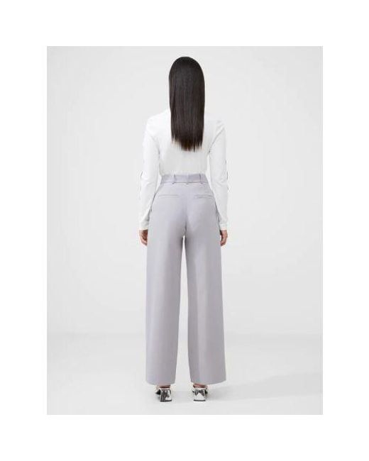 French Connection Gray Alloy Echo Crepe Trouser