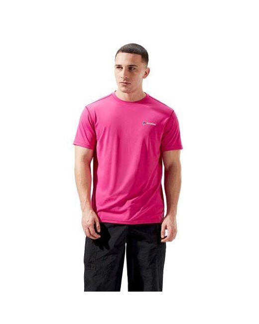 Berghaus Pink Peony Wayside Tech T-Shirt for men