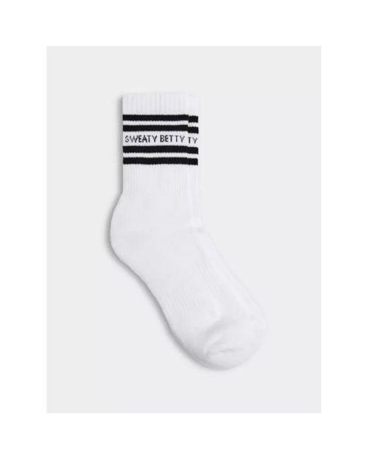 Sweaty Betty White Varsity Slogan Sock