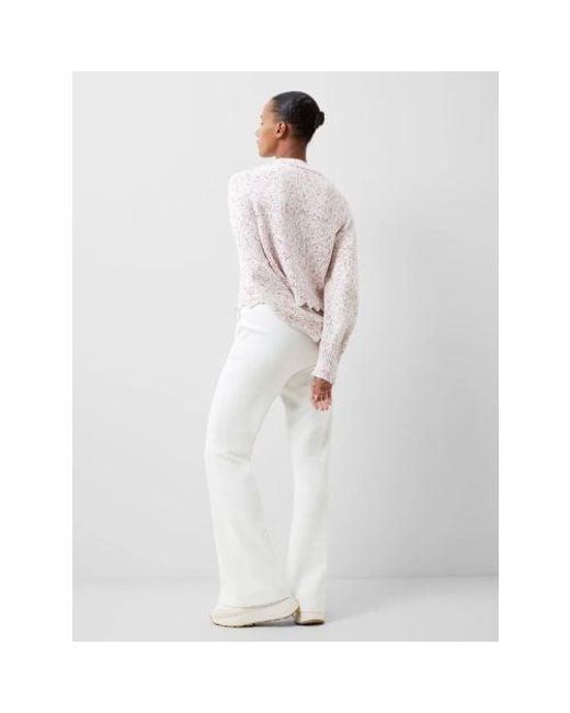 French Connection White Rose Kiss Nevanna Hem Detail Sweater
