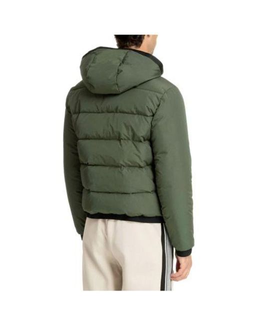 EA7 Green Duffel Bag Down Puffer Jacket for men