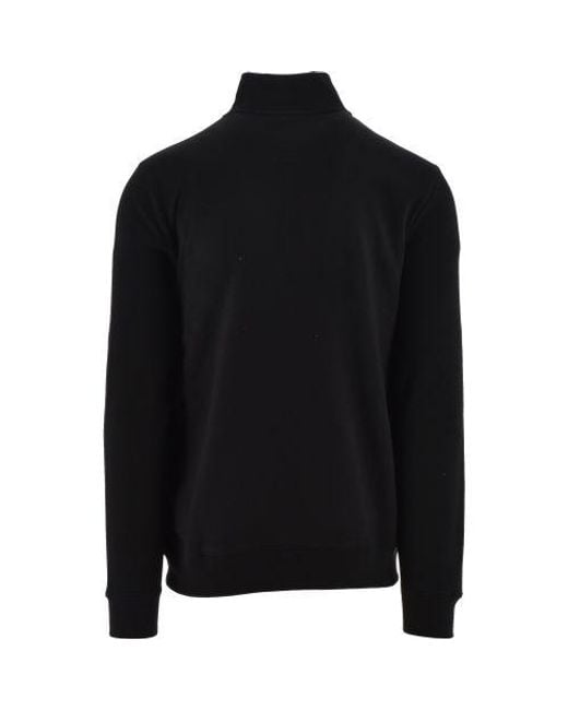 Barbour Black Essential Half Zip Sweatshirt for men