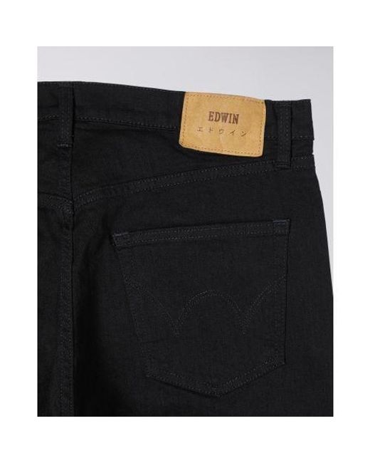 Edwin Black Rinsed Regular Tapered Jean for men