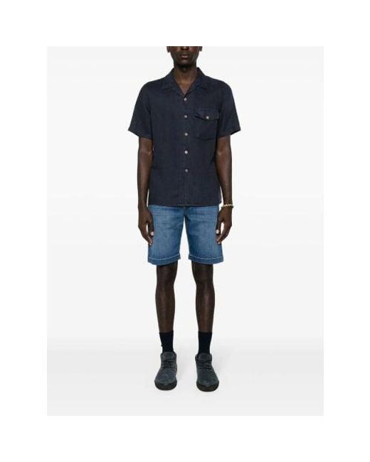 Paul Smith Blue Very Dark Short Sleeve Casual Fit Shirt for men