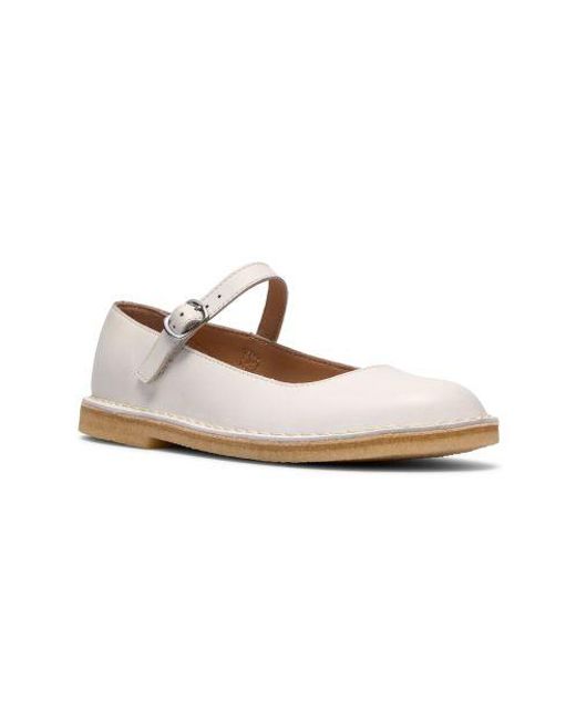 Clarks White Desert Jane Shoe
