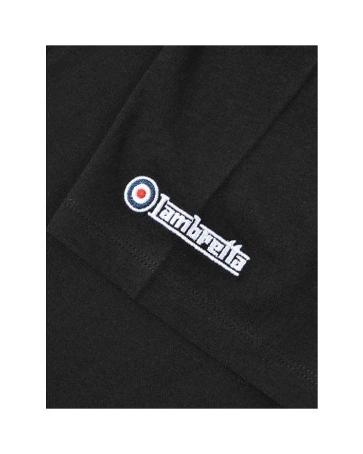 Lambretta Black Brand Logo T-Shirt for men
