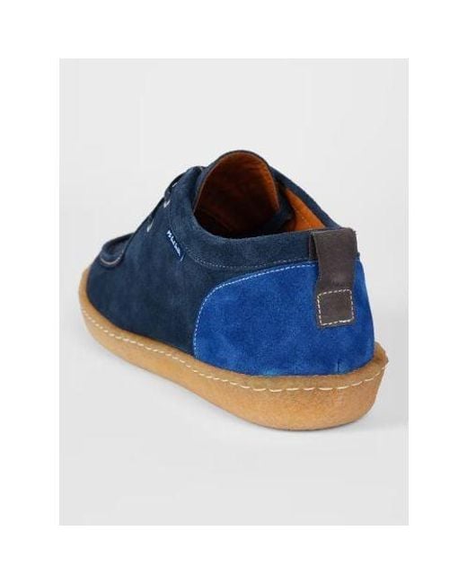 Paul Smith Blue Very Dark Suede Buster Shoe for men