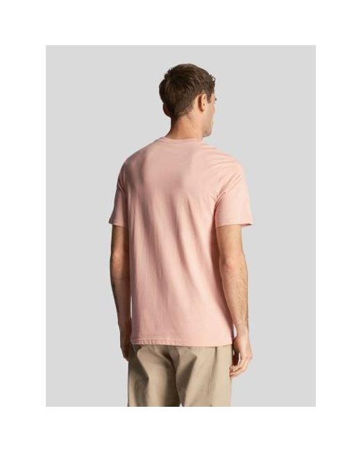 Lyle & Scott Pink Palm Plain T-Shirt for men