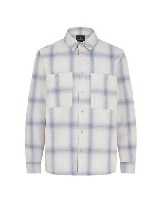 Belstaff Blue Birch Quarry Line Outpost Flannel for men