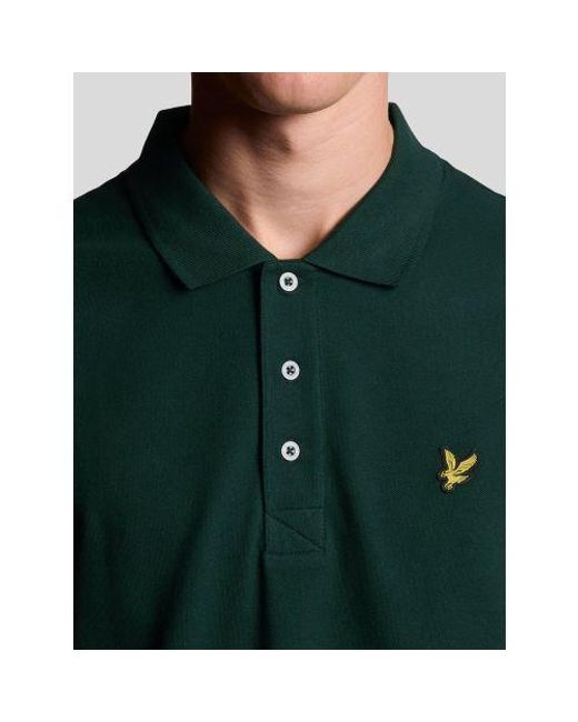 Lyle & Scott Green Dark Plain Polo Shirt for men