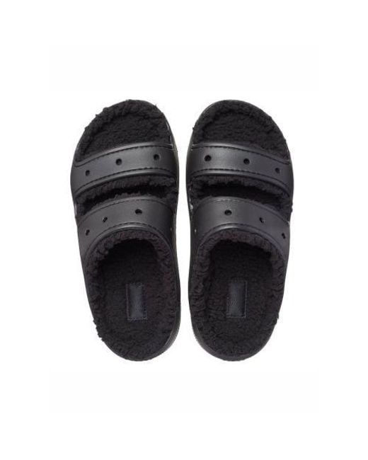 CROCSTM Black Classic Cozzzy Sandal for men