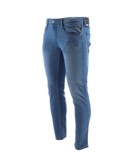 Replay Blue Dark Anbass Slim Jean for men