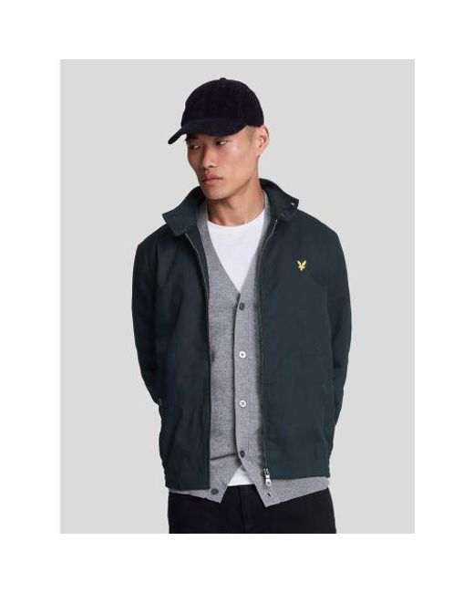 Lyle & Scott Blue Dark Harrington Jacket for men