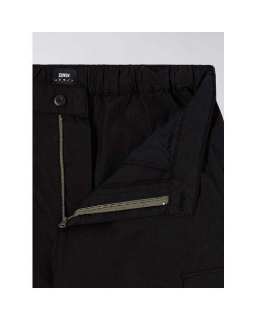 Edwin Black Garment Dyed Ringe Cargo Short for men