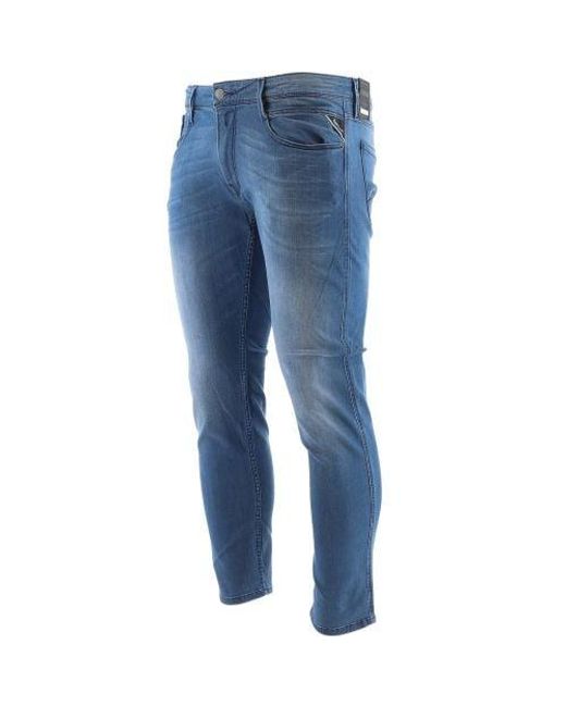 Replay Blue Medium Power Stretch Anbass Jean for men