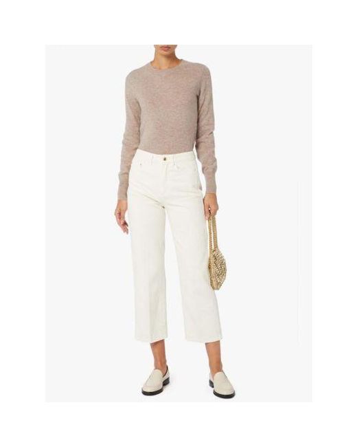 Michael Kors White Bone Crop Flare Jean
