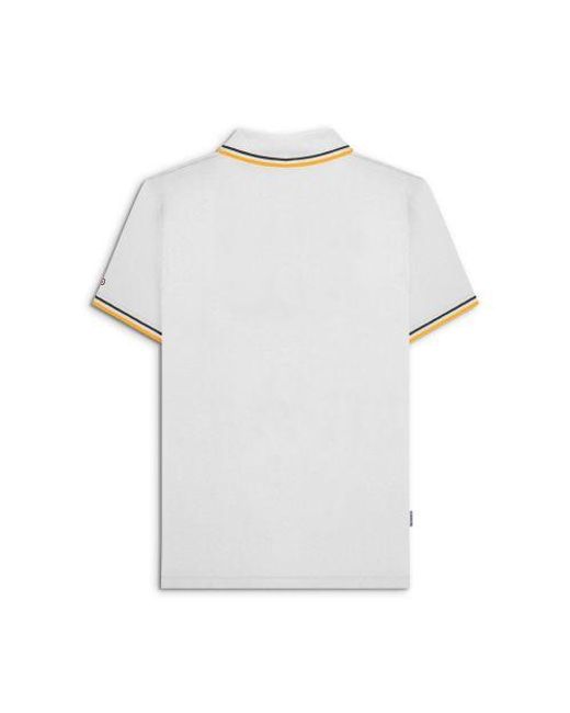 Lambretta White Twin Tipped Polo Shirt for men