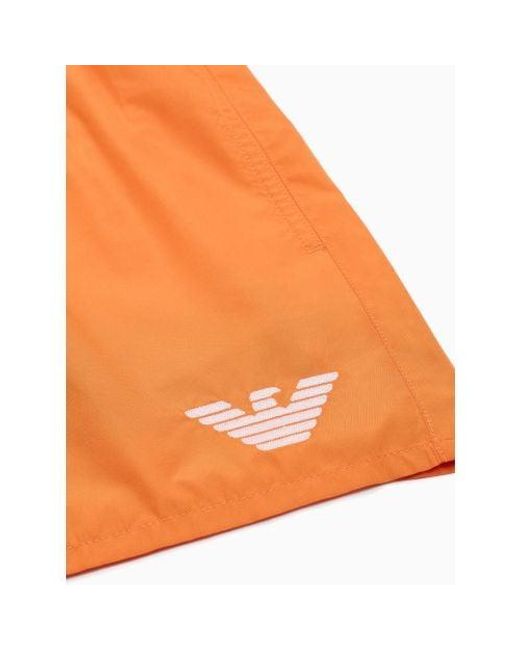 Emporio Armani Orange Eagle Logo Swim Short for men