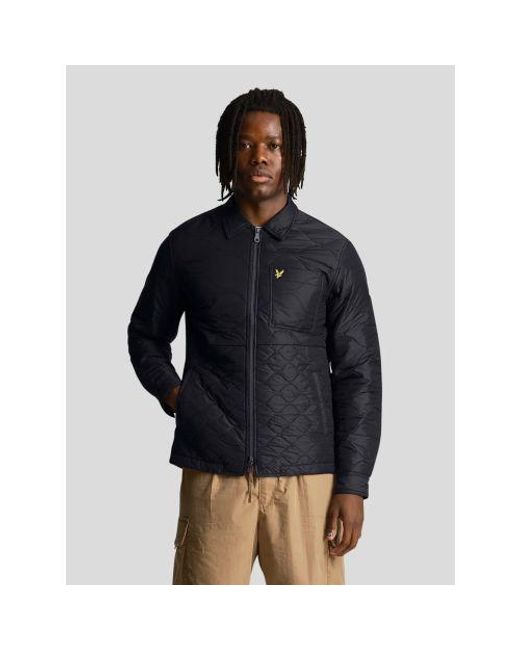 Lyle & Scott Black Ice Quilted Overshirt for men