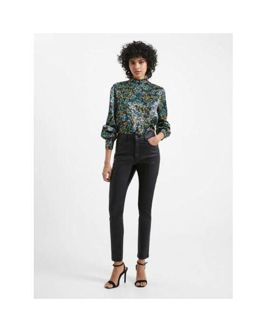 French Connection Blackout Gloss Straight Leg Jean