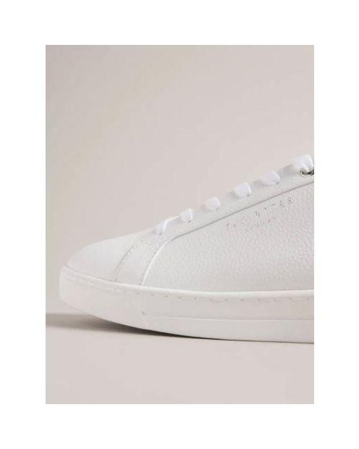 Ted Baker White Arpele Crystal Detail Cupsole Trainer