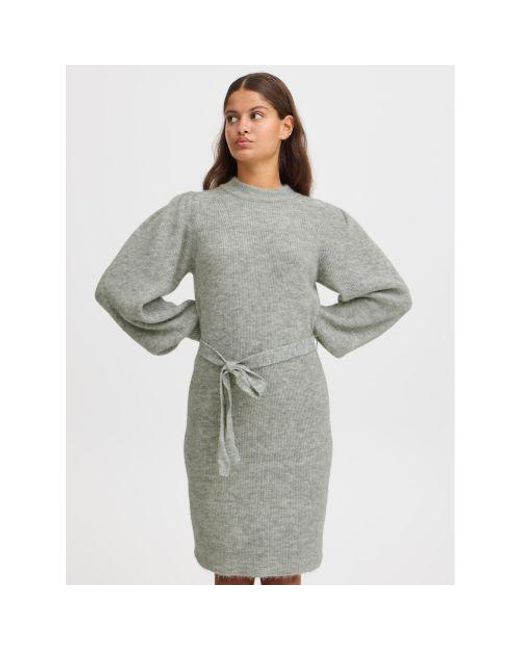 Ichi Gray Melange Ihlamora Dress