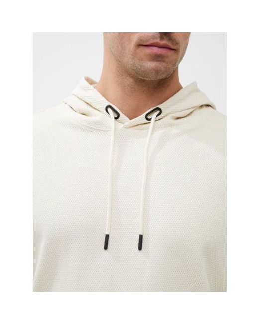 French Connection Natural Ecru Popcorn Hoodie for men