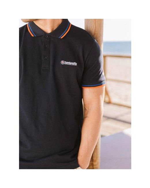 Lambretta Blue Twin Tipped Polo Shirt for men