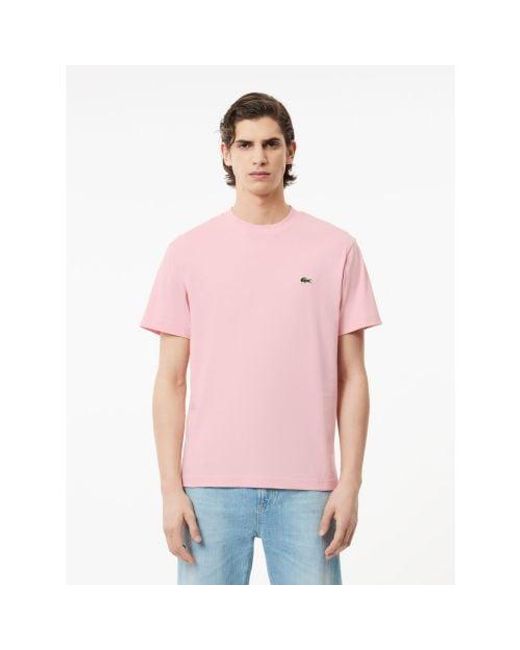 Lacoste Pink Waterlily Logo T-Shirt for men