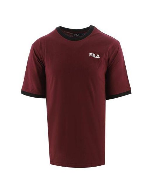 Fila Red Tawny Port Aster T-Shirt for men