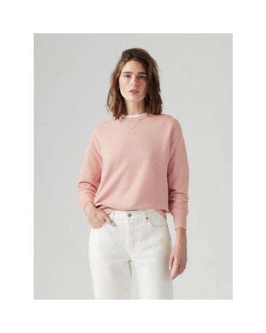 Levi's Pink Ng Signature Gd Pale Mauve Heritage Crew Top