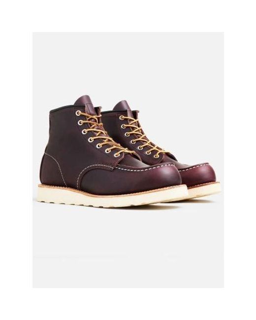 Red Wing Brown Wing Cherry Heritage Moc Toe Boot for men