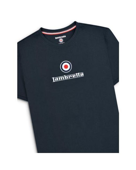 Lambretta Blue Brand Logo T-Shirt for men