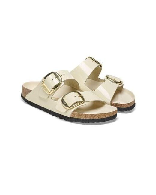 Birkenstock Metallic Ecru Hex Arizona Big Buckle Sandal