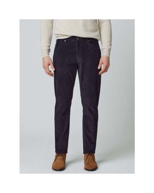 Hackett Blue Blazer Five-Pocket Corduroy Trouser for men