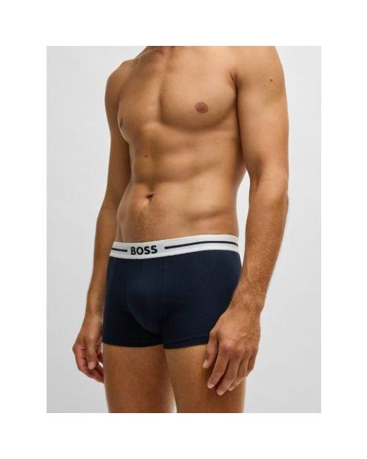 Boss Blue Assorted 3-Pack Bold Design Trunk for men