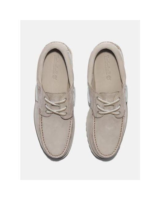 Timberland Gray Light Taupe Nubuck Authentic Boat Shoe for men