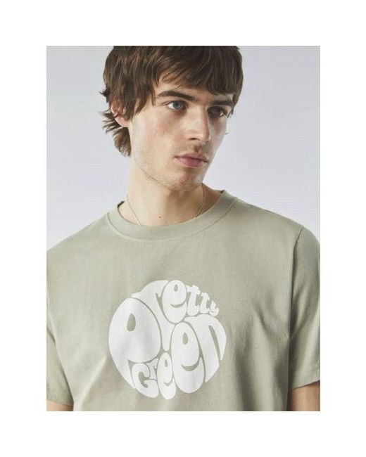 Pretty Green Gray Pretty Sage Gillespie Logo T-Shirt for men
