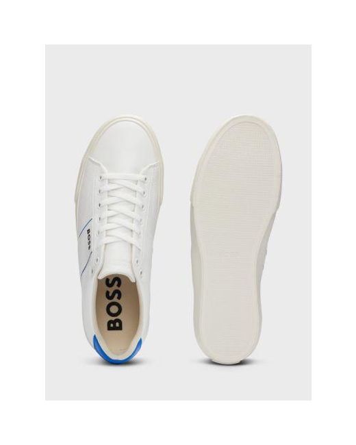 Boss White Open Aiden Tennis Trainer for men