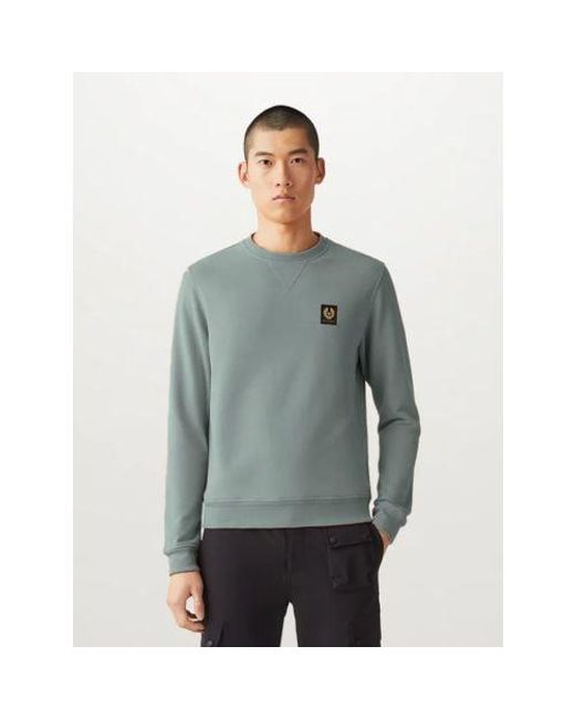 Belstaff Gray Mineral Cotton Fleece Sweatshirt for men