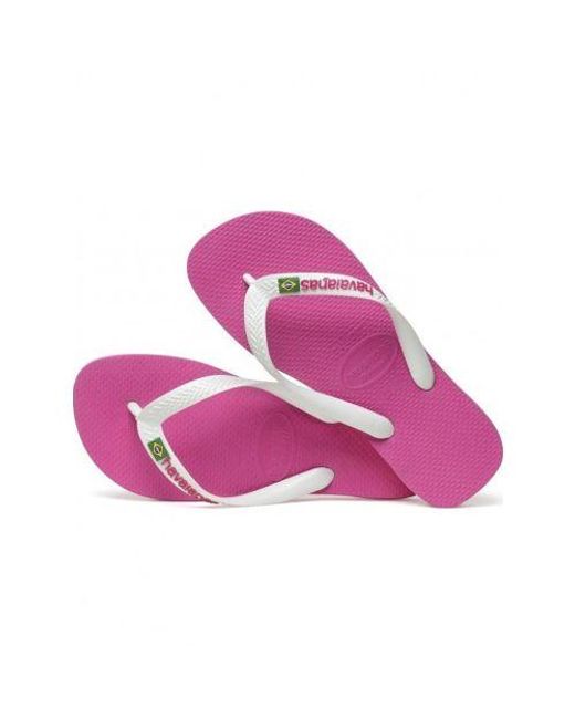 Havaianas Pink Kids Hollywood Rose Logo Flip Flop